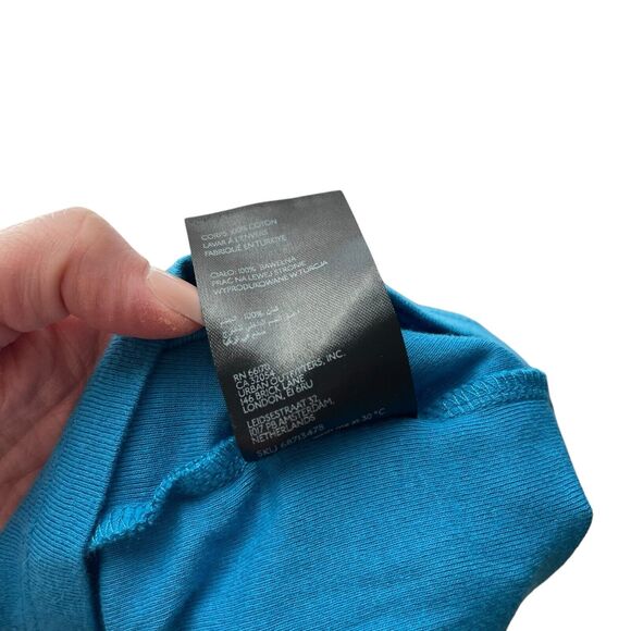 Urban Outfitters iets frans... Smiley Cropped Tank Top Blue NWT Womens Medium - Picture 6 of 11